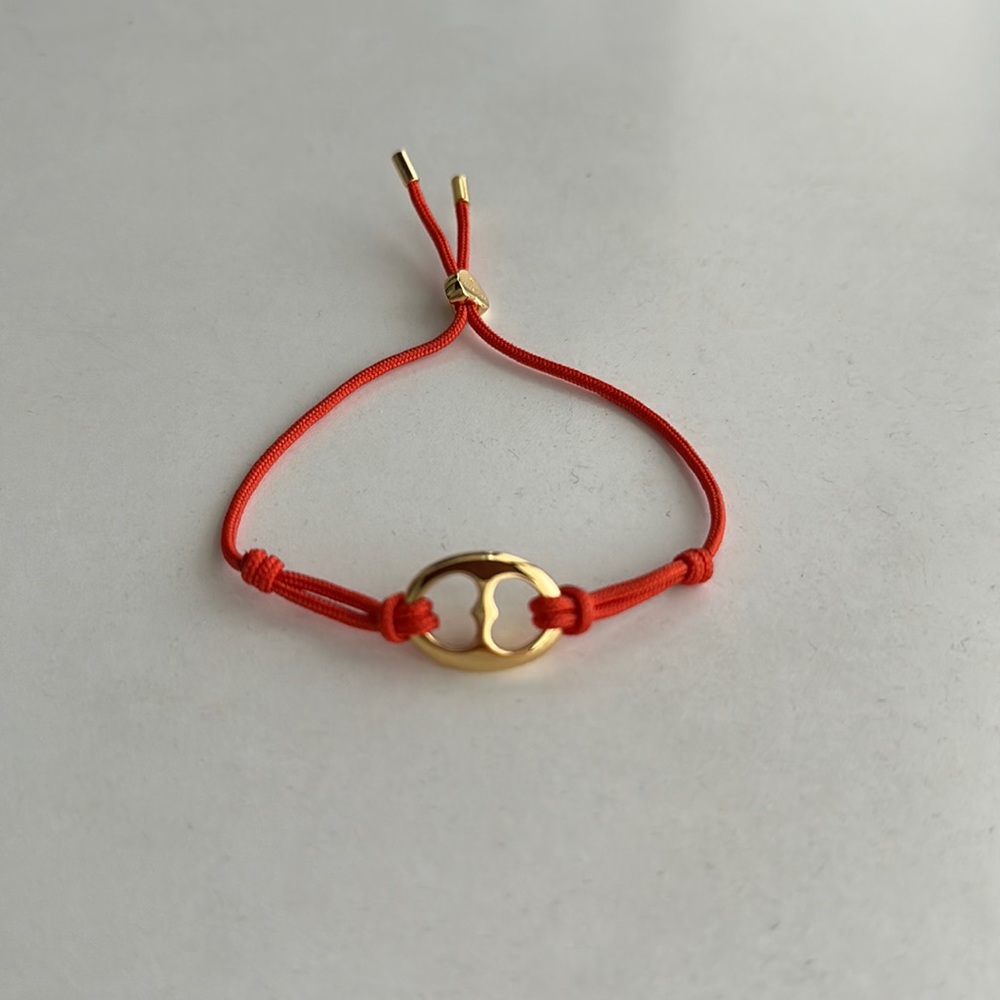 Kate Spade Orange Cord Slider Bracelet